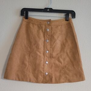 H&M DIVIDED Sz 2 Faux Suede Skirt